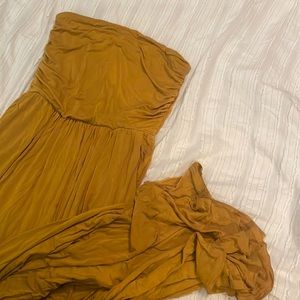 Yellow tube top dress (soft feeling)